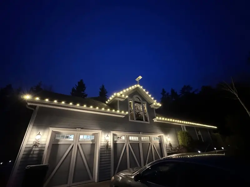 Christmas lights on home